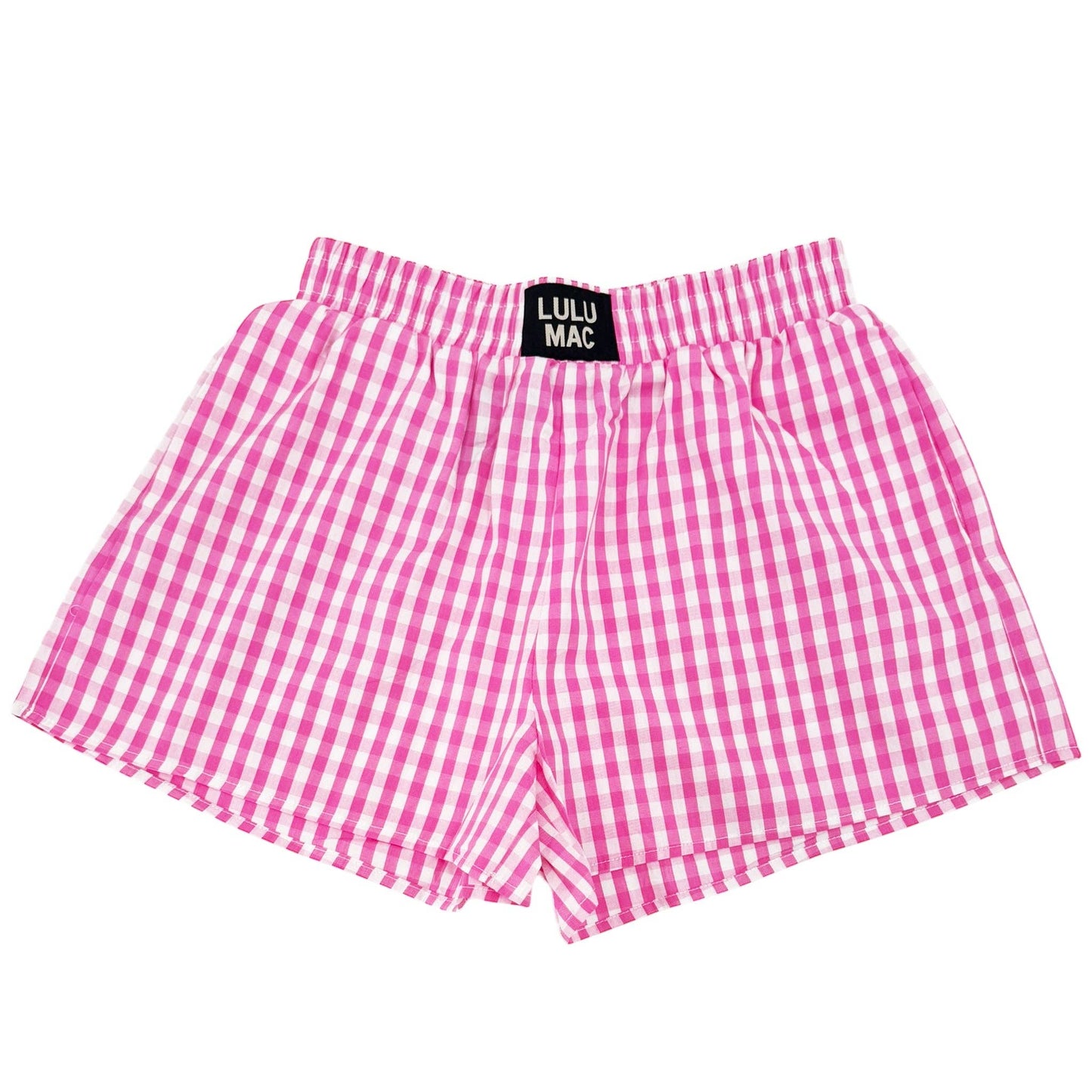 PINK GINGHAM BOXER SHORT