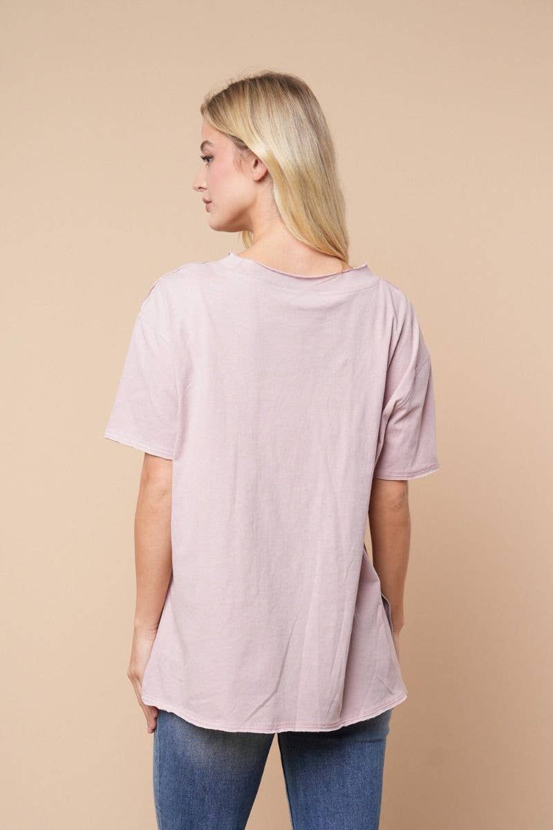 Short Sleeve Solid Knit Top
