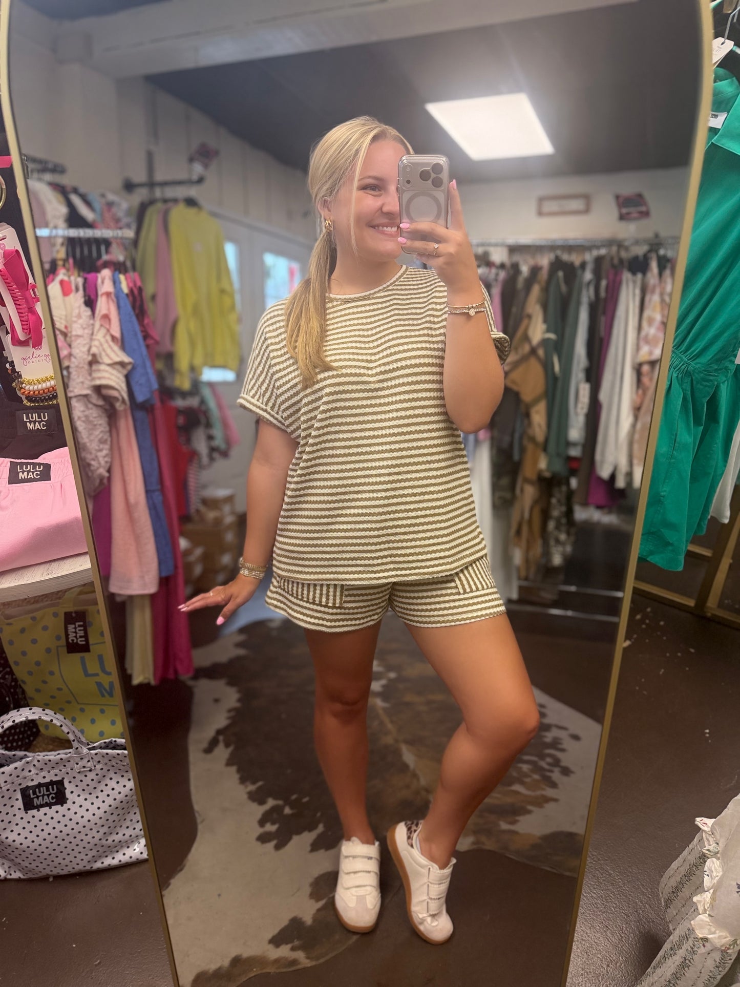 Textured Knit Short 2pcs Set