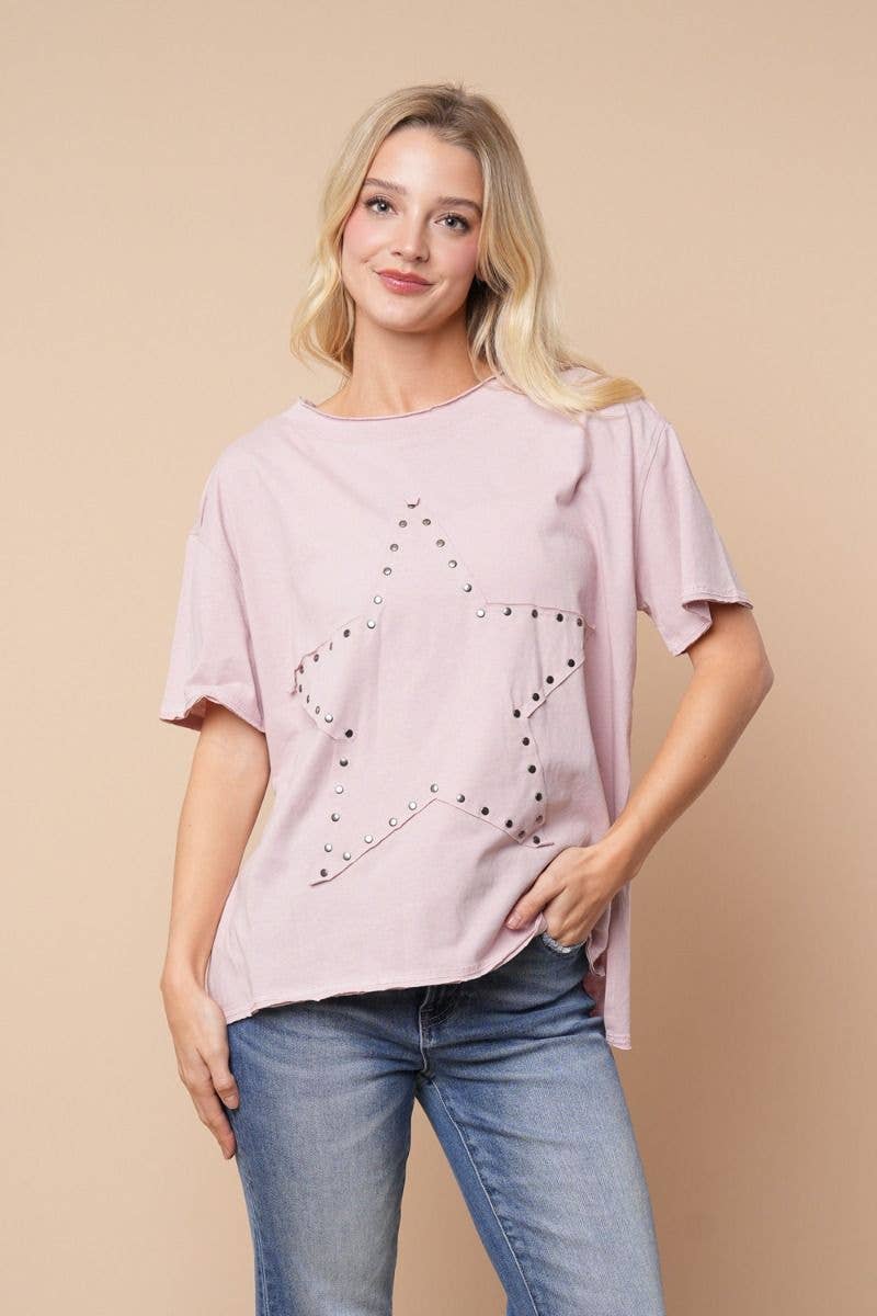 Short Sleeve Solid Knit Top