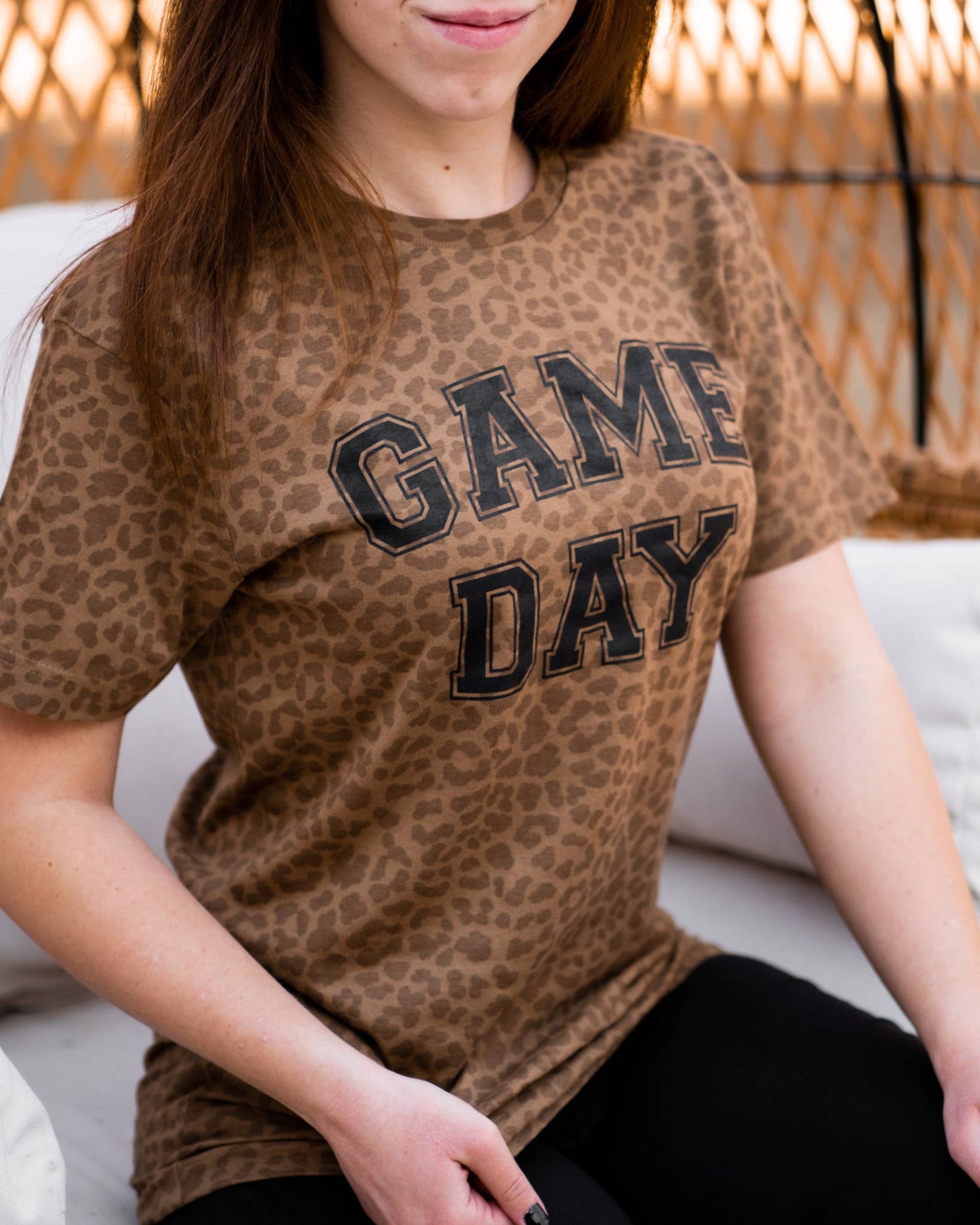 Game Day Leopard Graphic Tee