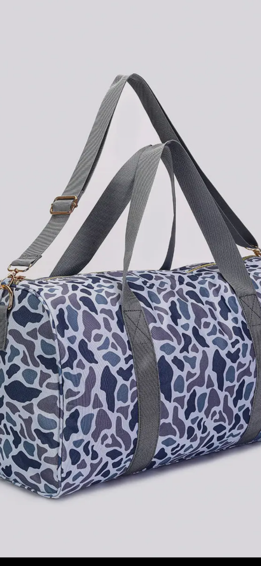 Retro camo duffle bag