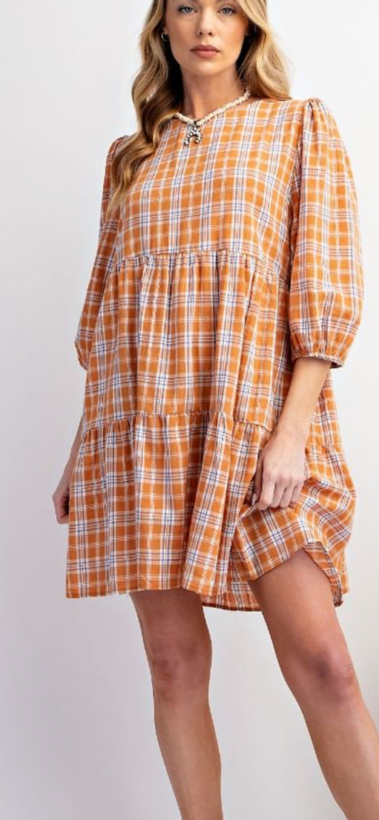 Spice checkered dress