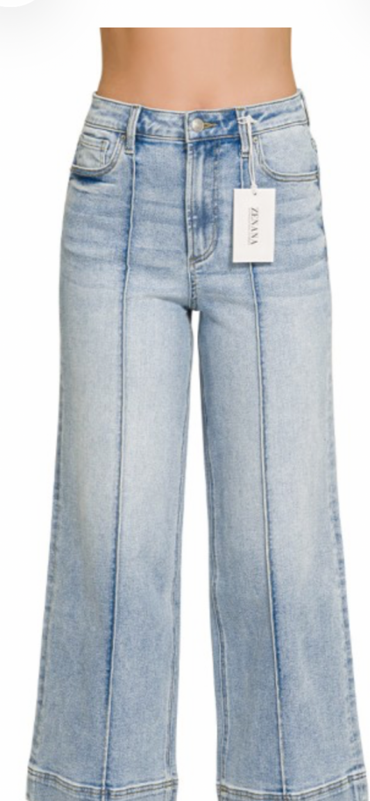 Classic front seam Zenana denim