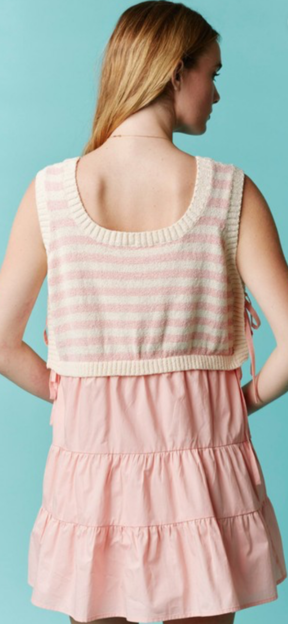 Striped sweater top dress