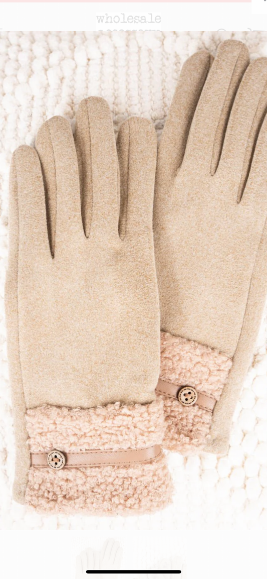 Smart touch cozy gloves