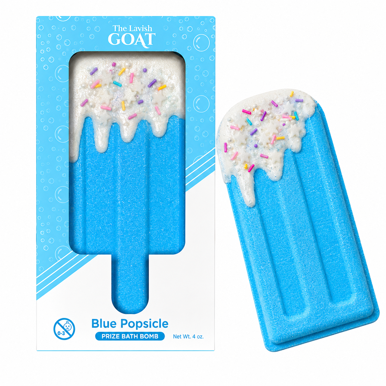 The Lavish Goat - Blue Popsicle Prize Inside Bath Bomb