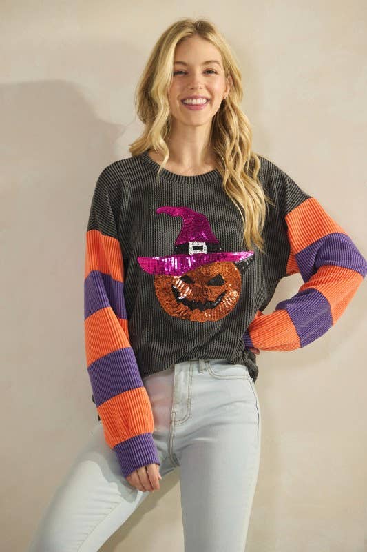 RIB HALLOWEEN PUMKIN PATCH TOP