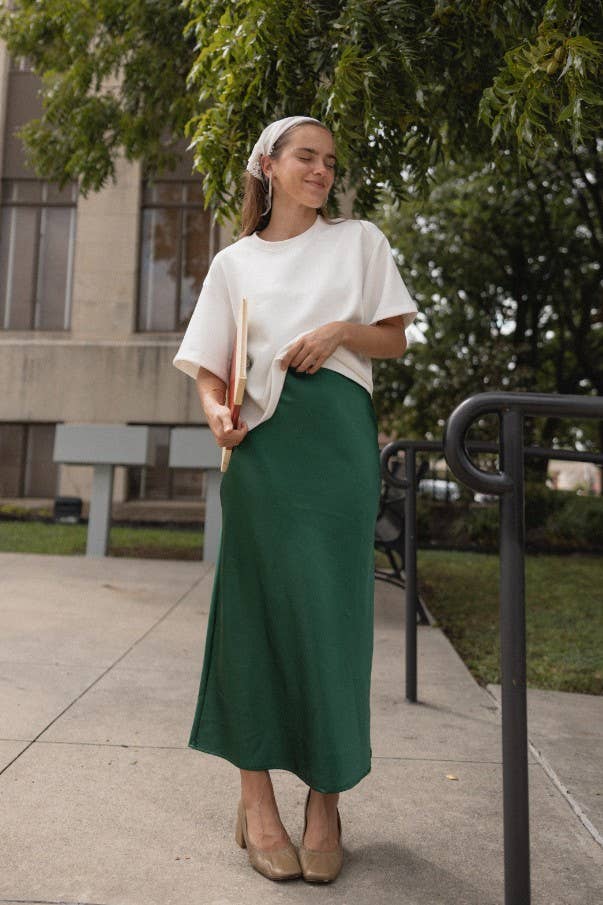 Aniston Slip Skirt Olive