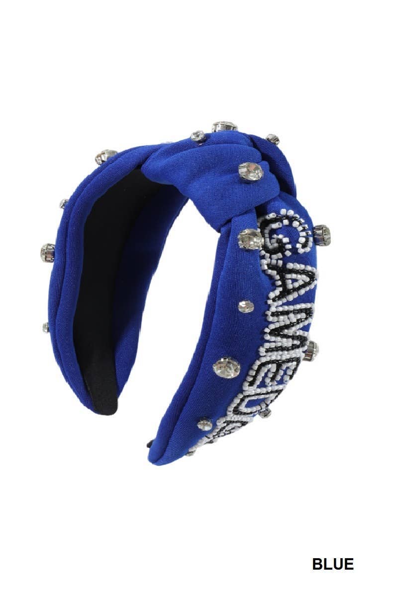 Game Day Team Spirit Rhinestone Headband: HOT PINK / 1 (ONE SIZE)