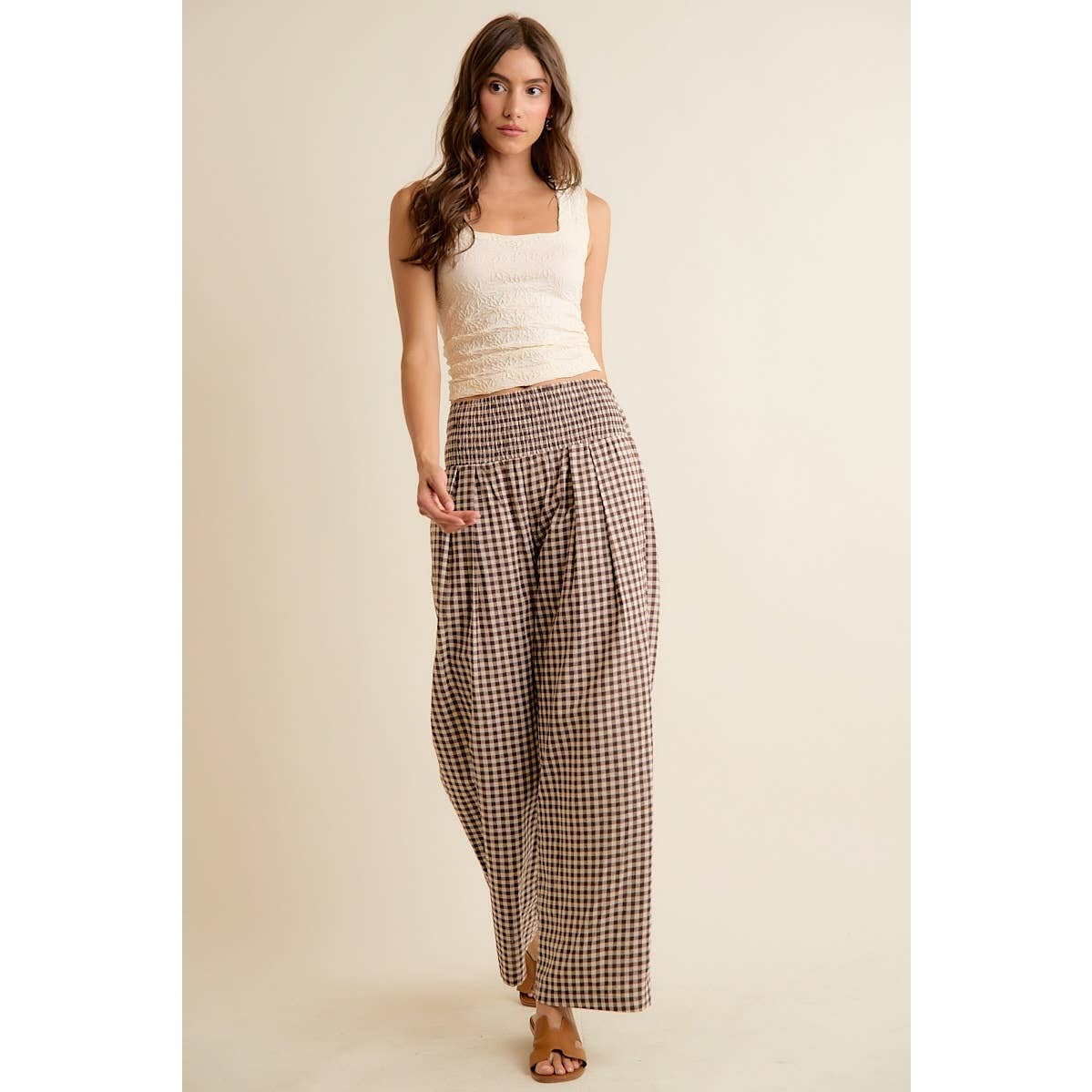 IGINGHAM SMOCKED WAIST WIDE L