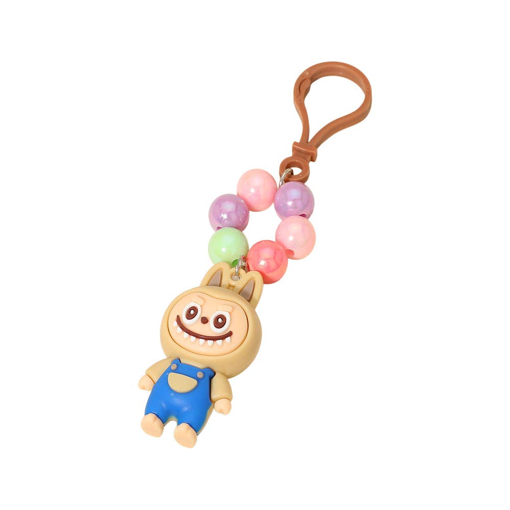 Monster Bunny Figure Beads Bag Charm Keychains
