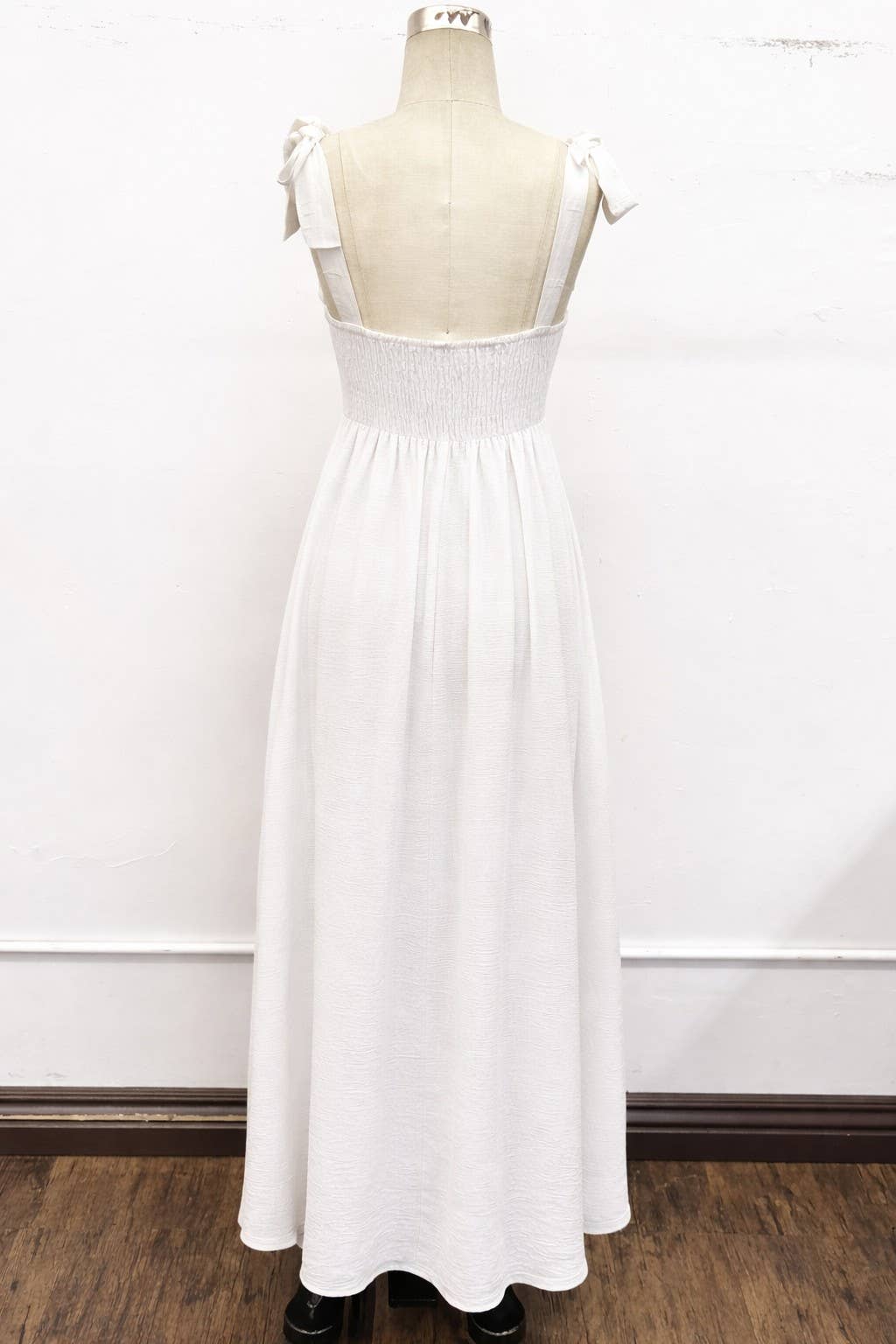 Tie Strap Textured Maxi Dress