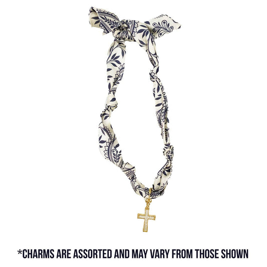 SCARF NECKLACE WITH CHARM