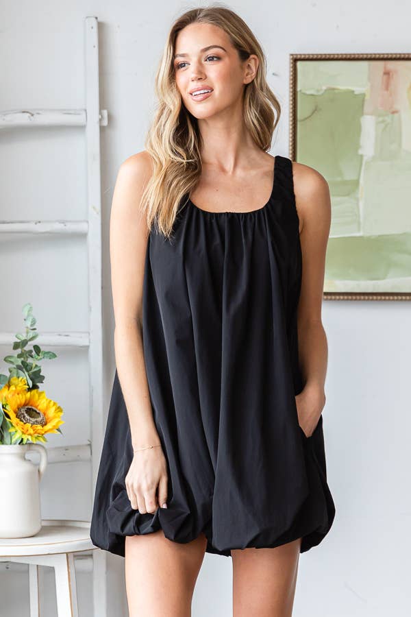 SOLID BUBBLE DRESS