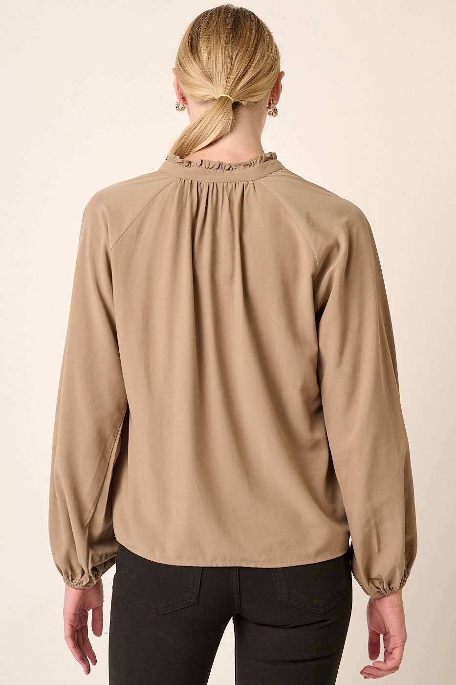 PIN TUCK DETAIL BLOUSE