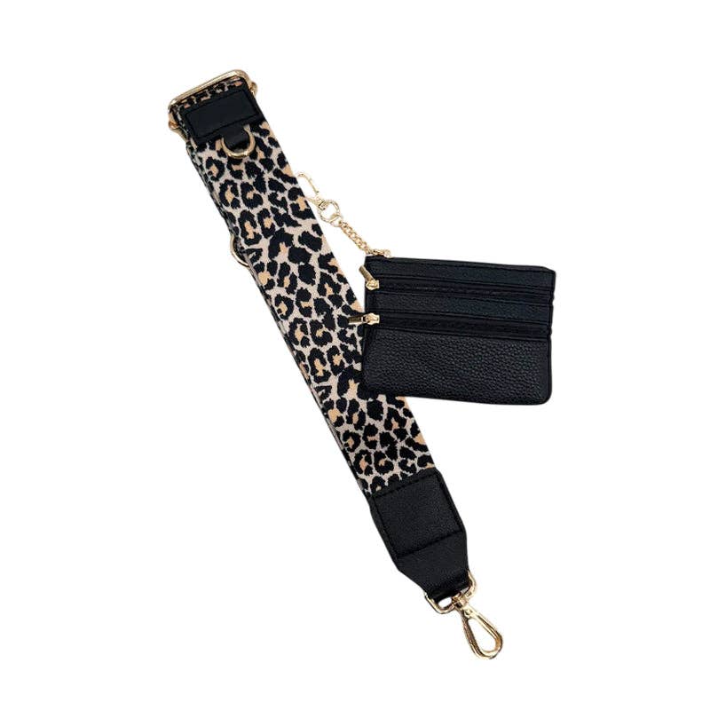 Cell Phone Crossbody Small Leopard Black