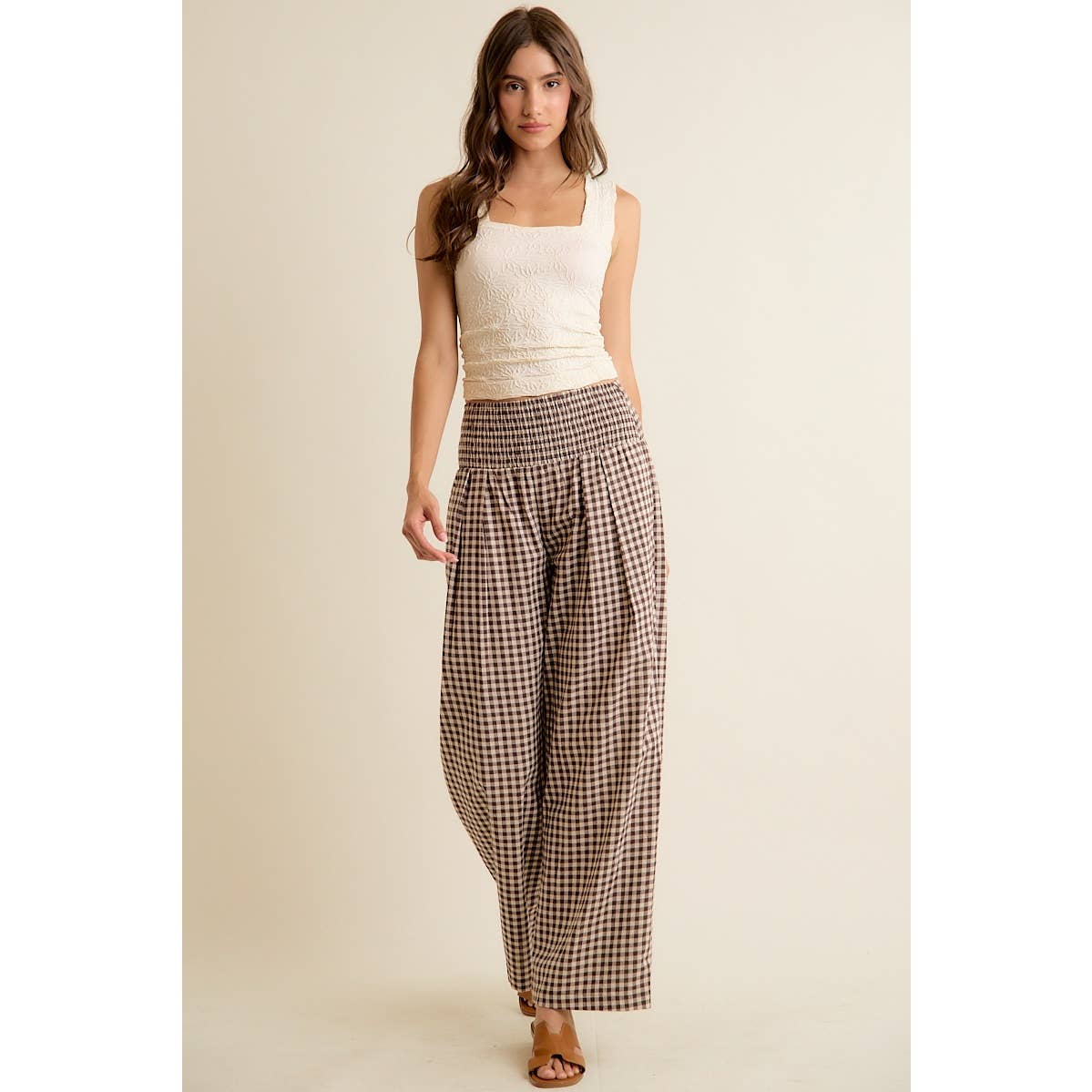 IGINGHAM SMOCKED WAIST WIDE L