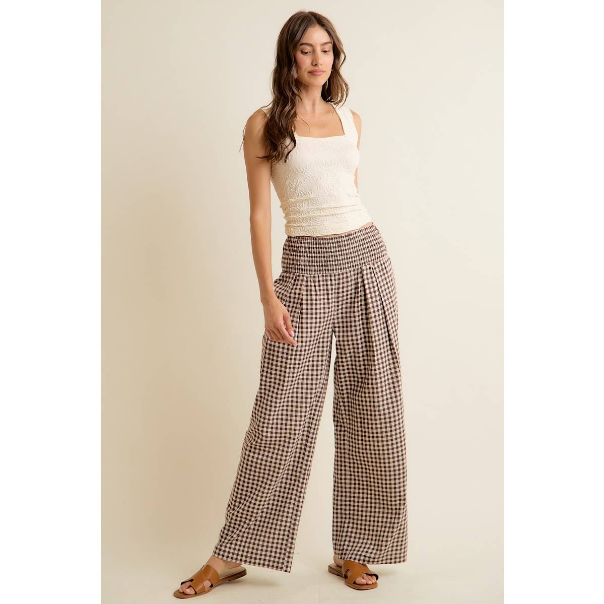 IGINGHAM SMOCKED WAIST WIDE L