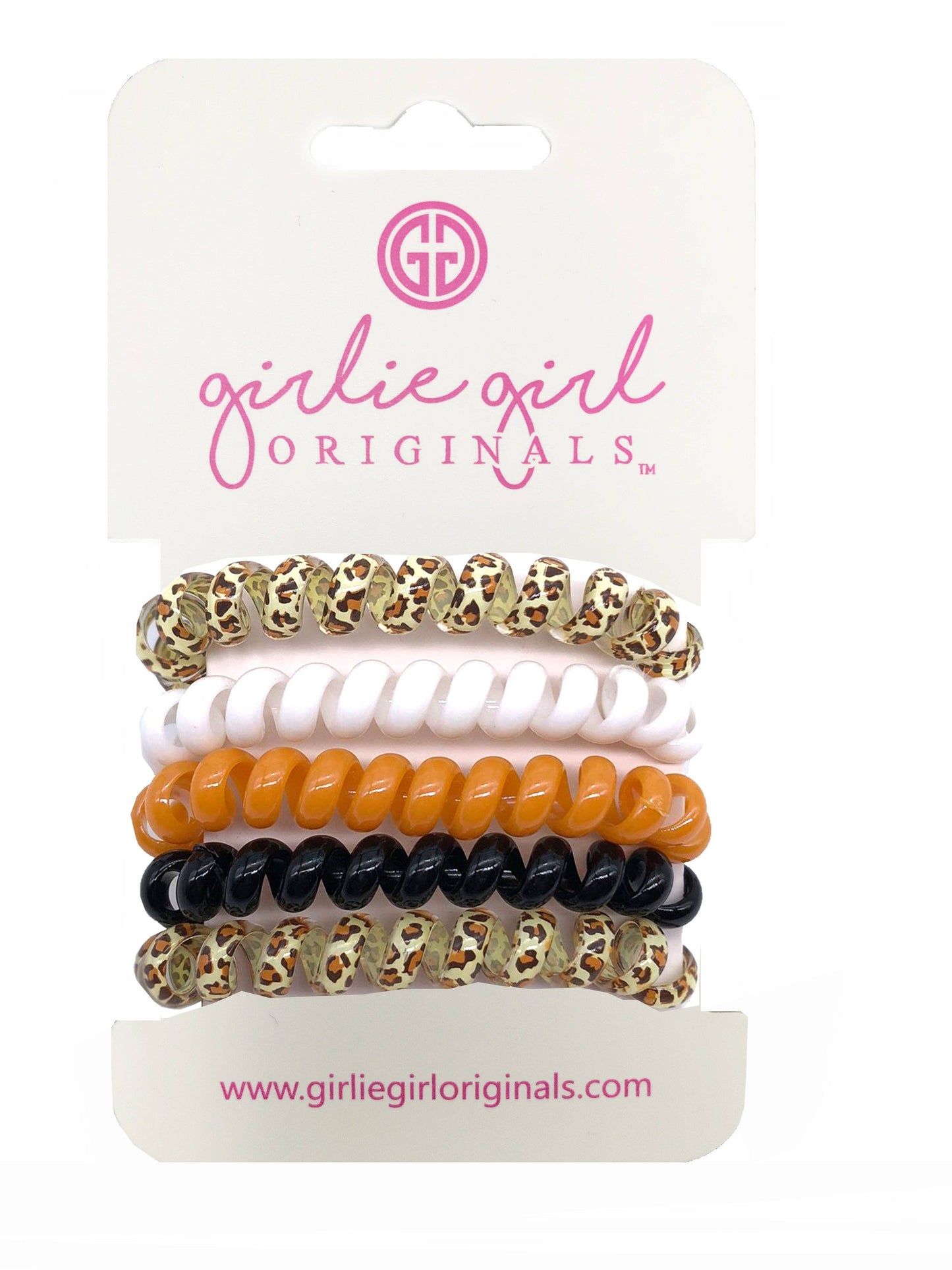 Telephone Cord Hair Ties Leopard