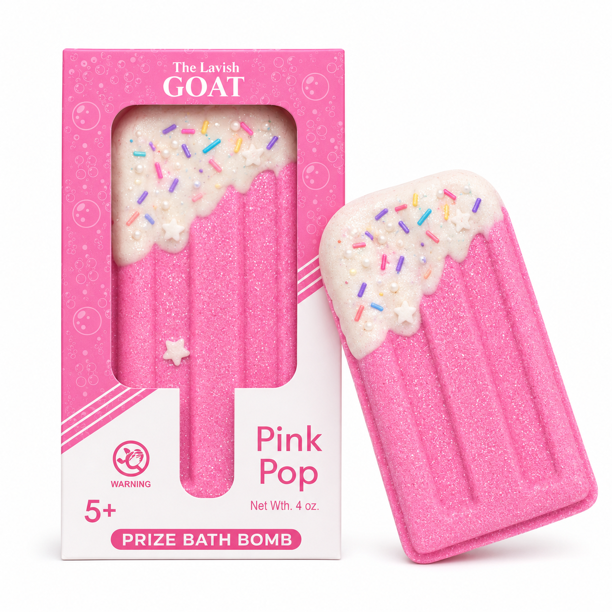 The Lavish Goat - Pink Popsicle Prize Inside Bath Bomb