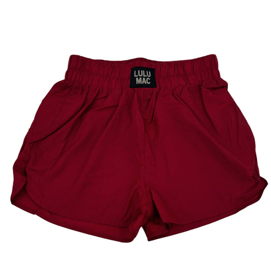 SHORT MAROON LULU MAC SOLID SHORTS: