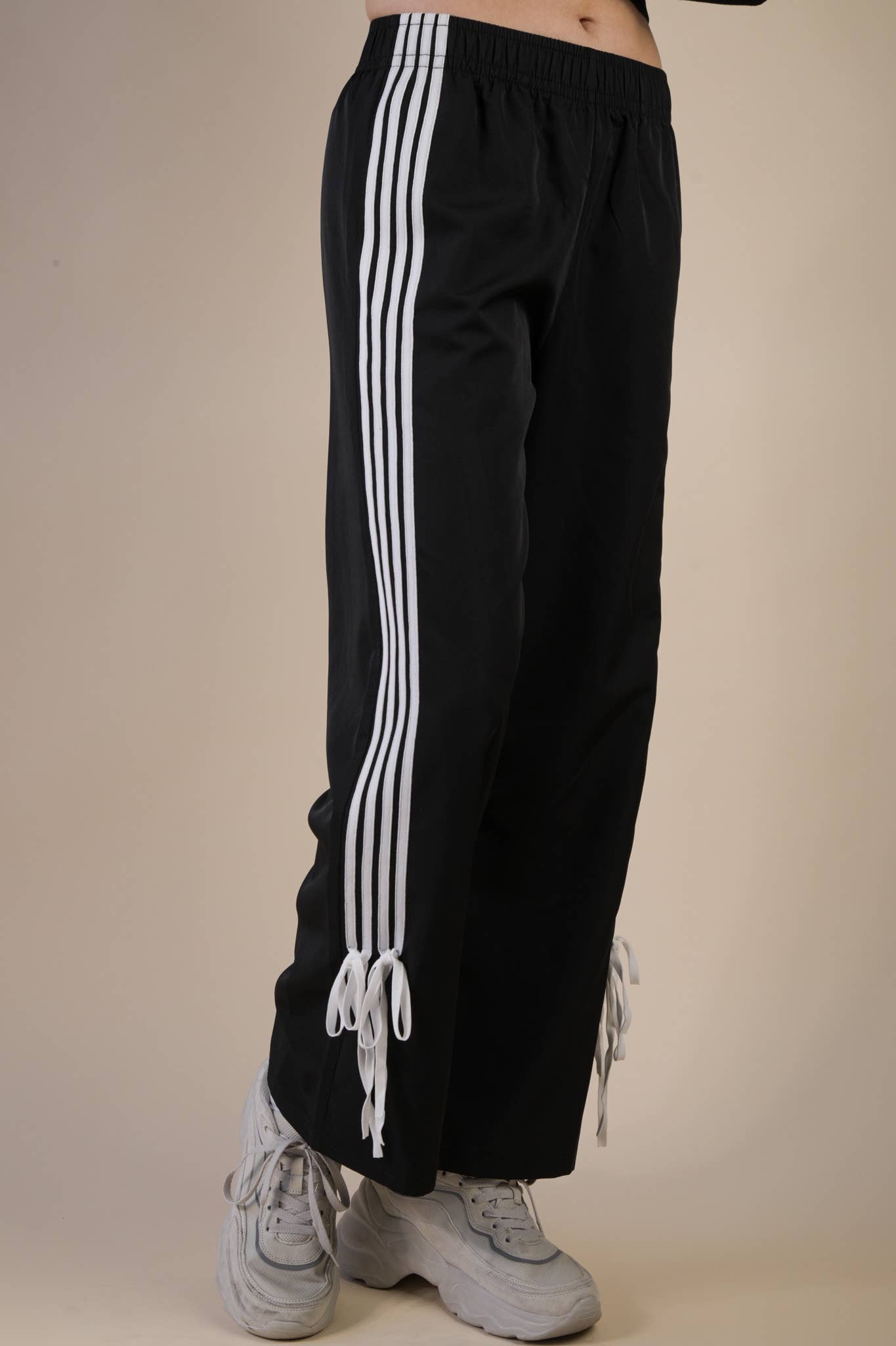 Side Ribbon Detail Jersey Pants