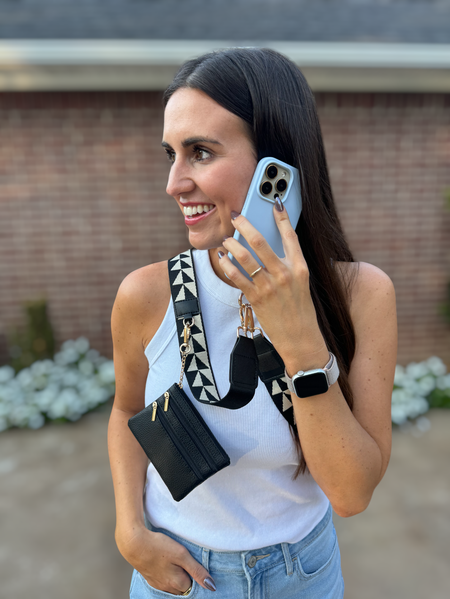 Cell Phone Crossbody Leopard Metallic